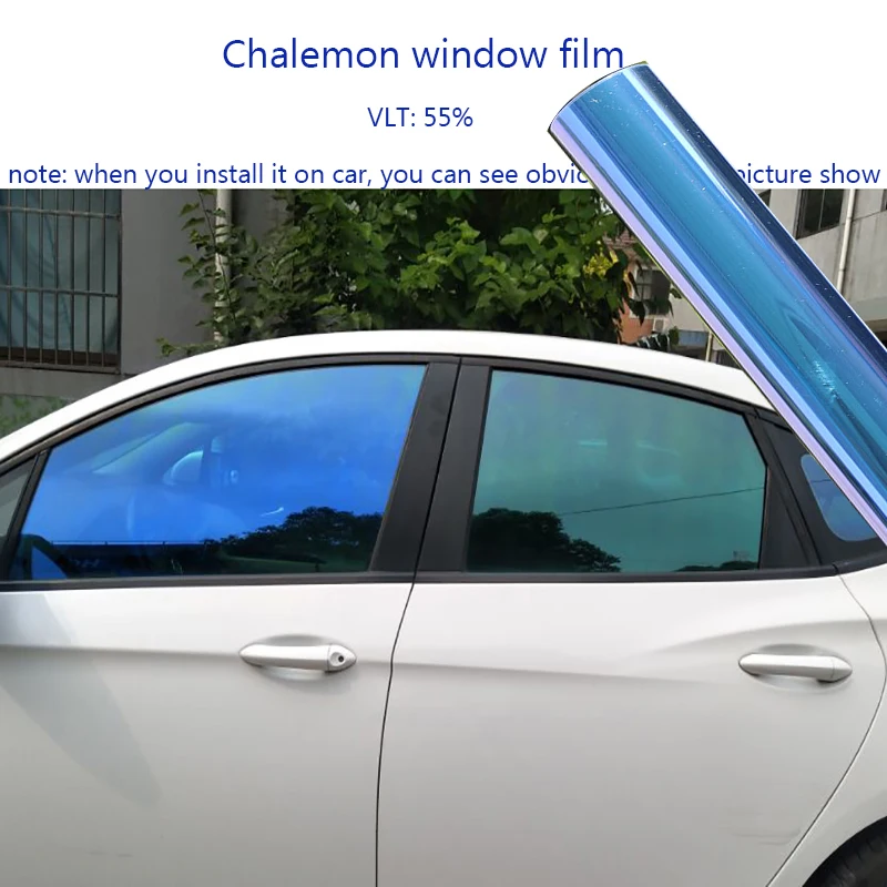 55% 65% 80%VLT Choose Privacy Car Side Shading Film Home Window Tint Chameleon 