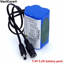 VariCore-faro delantero para bicicleta, Luz de Protección de 7,4 V, 5200mAh, 8,4 V, batería de li-lon 18650, batería especial de CC de 5,5x2,1 MM