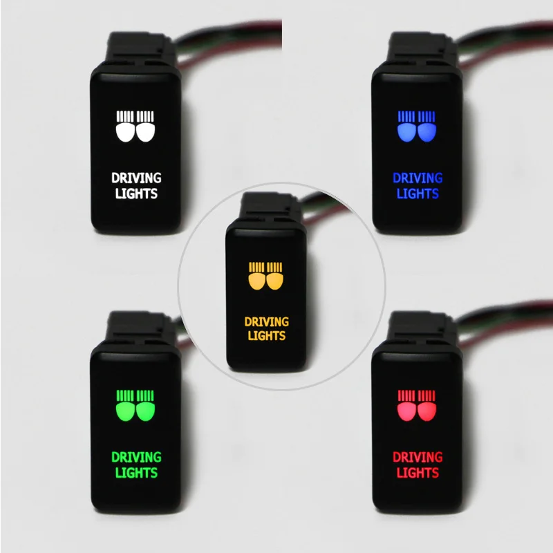 

Car-styling 5 Colors Foglight Switch Wire Laser Button Switch Car Automobile SUV Switch Push Button dropshipping