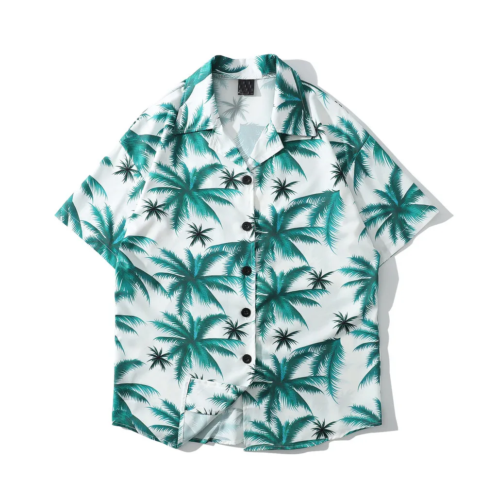 

Mens Summer Fashion Shirts Casual Short Sleeve Beach Tops Loose Top Hawaiian Shirt Casual Streetwear Thin Summer 5.23