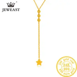 24 K ожерелье из чистого золота реального AU 999 массивные золотые цепи Красивый лист высококлассные Модная классика вечерние Fine Jewelry Лидер