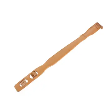 

Wooden Bamboo Body Massage Back Scratcher Body Stick Dual Roller Massager Colorful