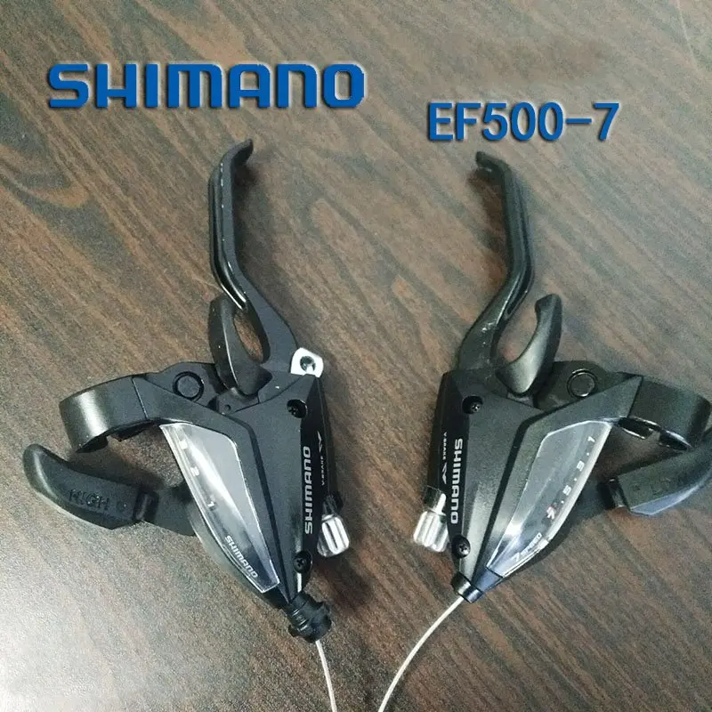 SHIMANO, ST-EF500-7, 8 велосипедных тормозов, набор, MTB, тормозные рычаги и рычаги переключения передач, 3x7 S, 3x8 s, 21 s/24 s - Цвет: 3x7S