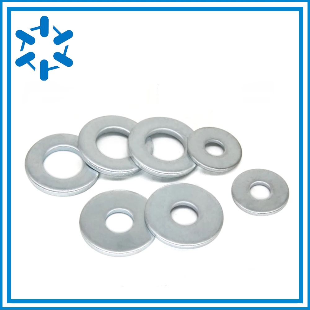 300pcs/lot DIN125 M3/4/5/6/8/10 carbon steel galvanization plain flat