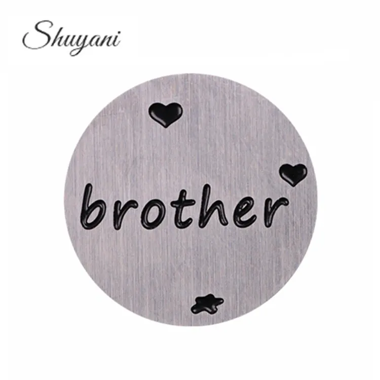 10PCS 22mm Stainless Steel Window Plates Brother Floating Locket Plates