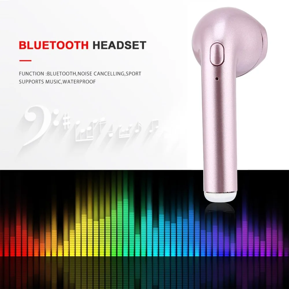 

For Apple iPhone 7 Wireless Bluetooth Earphone in Ear Stereo Earbud Headset 5 colors not Powered Facial Cleansing Device Parts