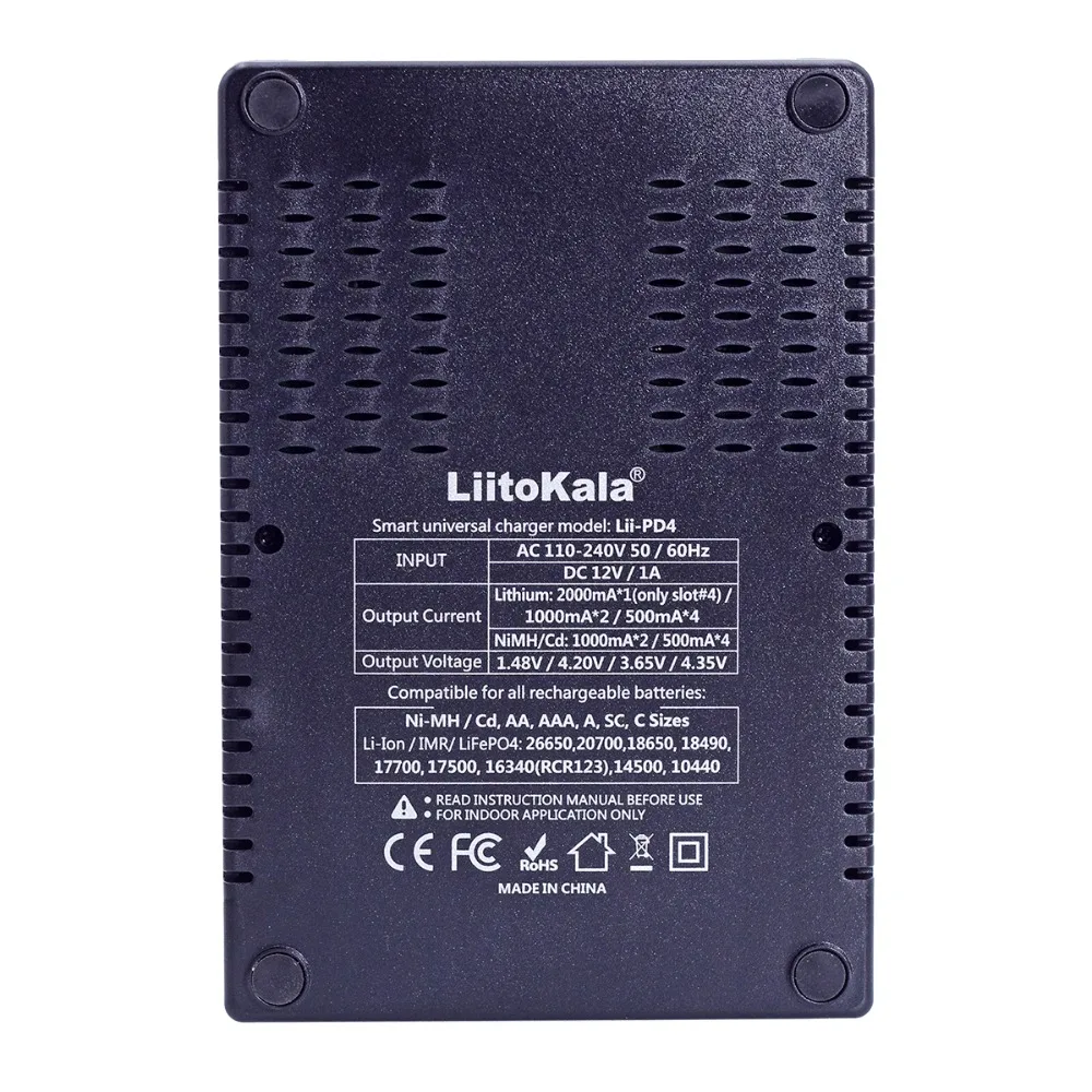 2018 шатун Li PD4 LCD 3 7 v 18650 18350 18500 16340 21700 20700B 20700 10440 26650 1 2 V AA AAA NiMH литий ионная батарея