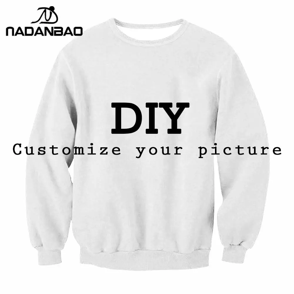 

NADANBAO DIY Customize Sweatshirt Women 3D Digital 1MOQ Oversized Hoodie For Woman Plus Size