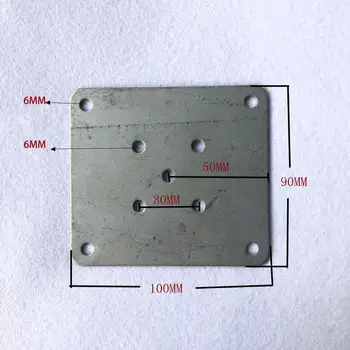 

(PACK of 100pcs) Sofa Table Screw Hinge Metal Connectors For Furniture legs /feet Assembly Hardware W=90MMx100MM