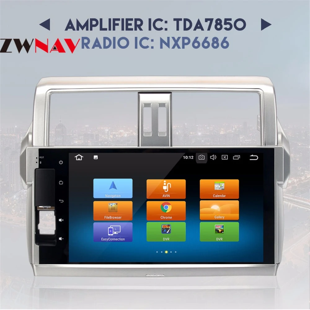 2Din Android 8,0 Автомобильный gps навигатор головное устройство для Toyota Prado 150 Мультимедиа Радио магнитофон без DVD плеера BT