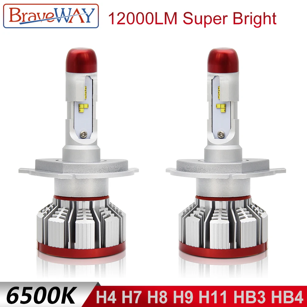 

BraveWay LED Car Light Bulbs H4 H8 H9 H11 HB3 HB4 9005 9006 Auto H7 LED Canbus H11 Motorcycle Lamps Turbo Bulbs for Car