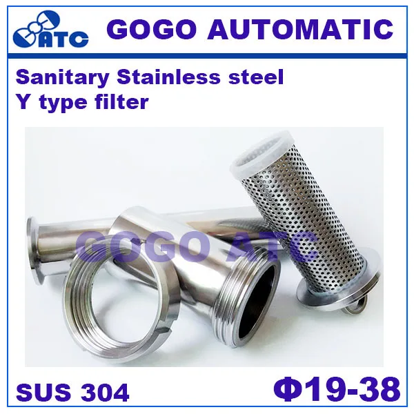 

Sanitary Stainless steel 304 O.D 19-38 mm Y type filter Oblique plug-in pipe Sanitary welding filter Angle filter