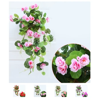 

Artificial Silk Begonia flowers vine Hanging Plant Vine DIY Garland Background Photography