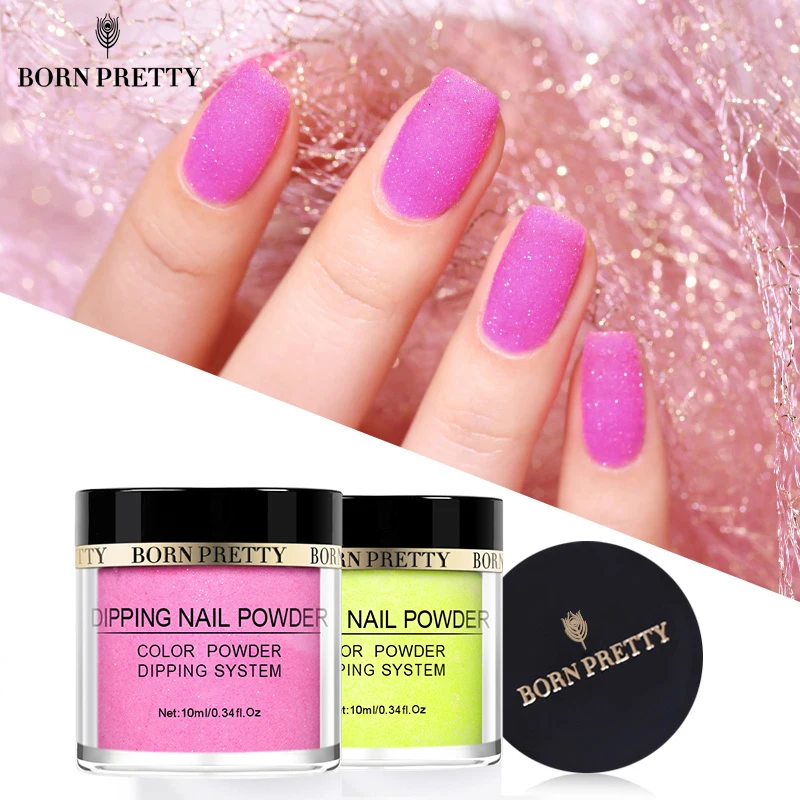 

BORN PRETT Fluorescence Dipping Nail Powder 10ml Dip Pigment Dust Natural Dry Nail Art Decoration