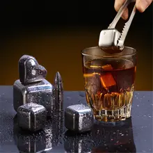 Нержавеющая сталь 304 кубики льда из камня для виски в упаковке многоразовые камни для охлаждения виски вино держать ваш напиток холодным дольше