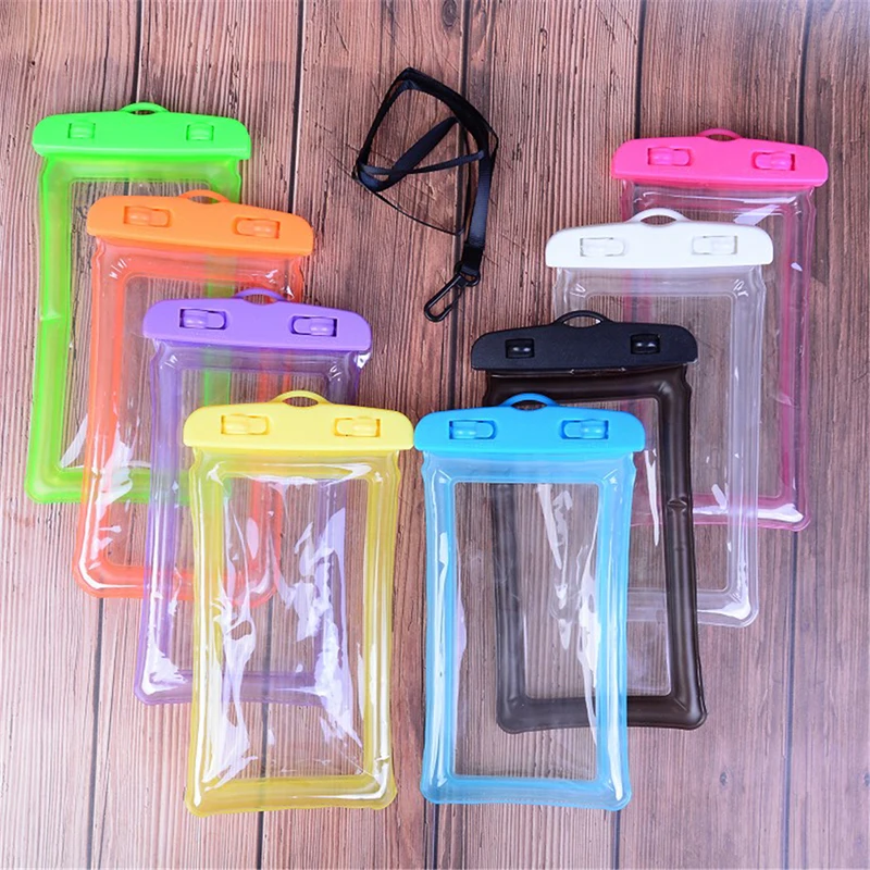 

Underwater Pouch Phone Case 1pc Waterproof Bag With Luminous Outdoor Drifting Mobile Phone Bag PVC Pool Accessories With Harness
