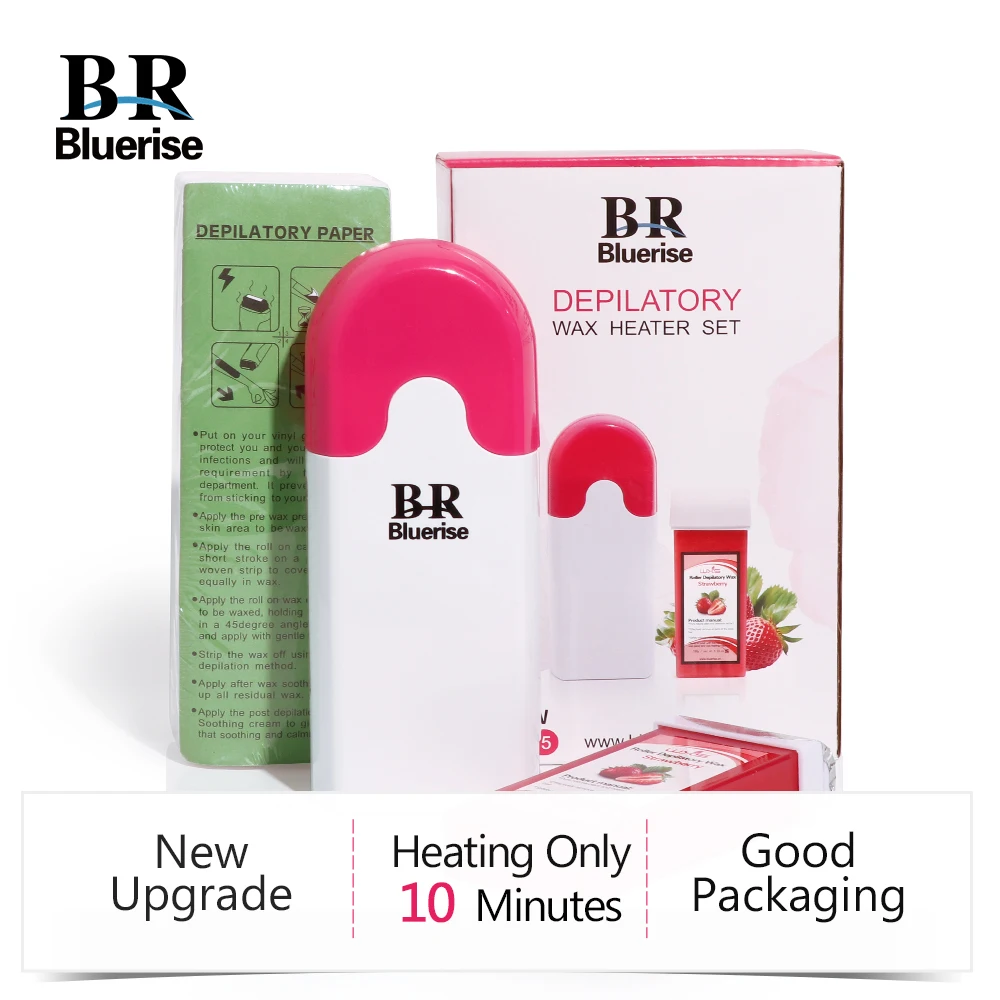 Set Professional Roll-On Cartridge Depilatory Wax Heater Waxing Paper Hair Removal Wax Warmer Machine Epilator kit professional single handheld depilatory wax hair removal machine portable epilator roll on depilatory heater