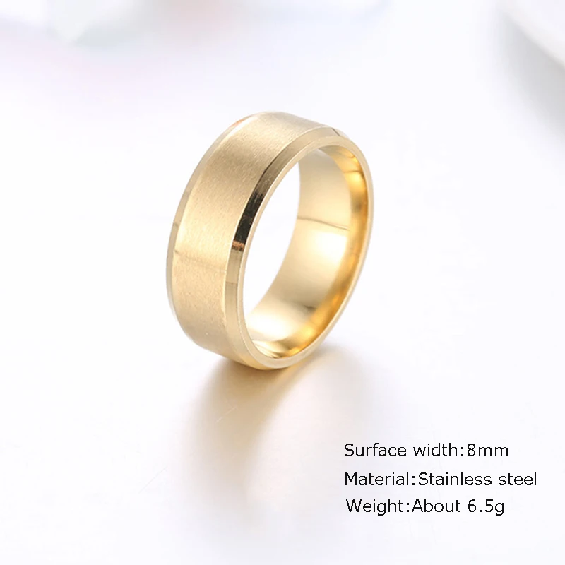 Мужские простые гладкие кольца, нержавеющая сталь, высокое качество, Черное золото, серебро, мужское кольцо, Bague Homme Ringen, модные ювелирные изделия