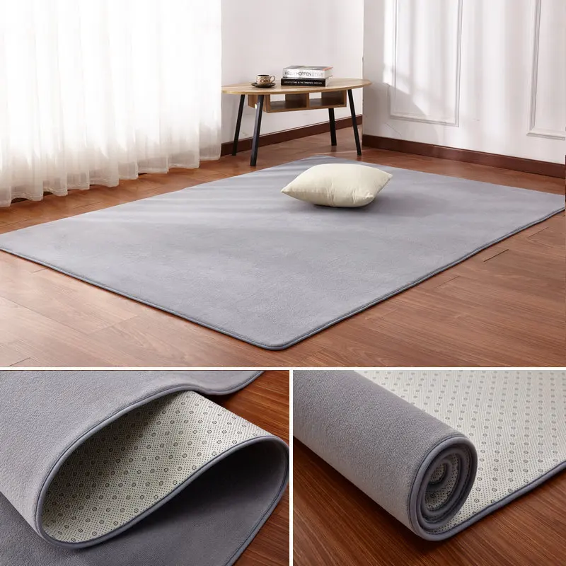 

Coral velvet thickening carpet modern minimalist bedroom living room mat coffee table sofa mat full bedside rectangular blanket
