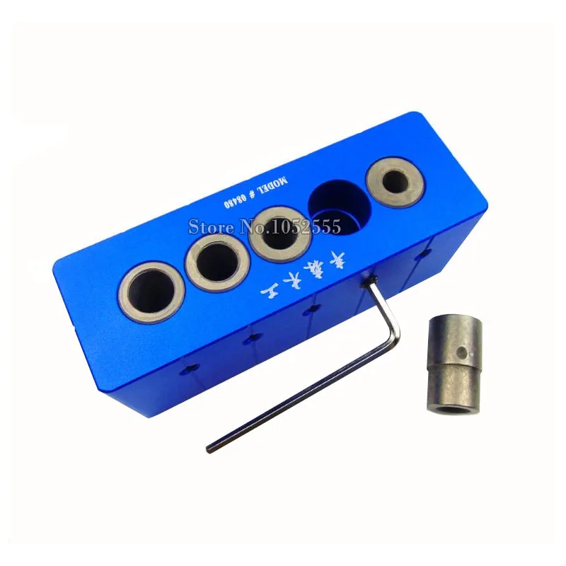 NEW Woodworking 5 Holes V Drill Guides Portable Drilling Guide Kit With
