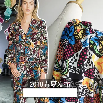 

New style flower pattern strawberry pattern digital print cloth spring and summer women's fashion fabric dress pajamas' fabric