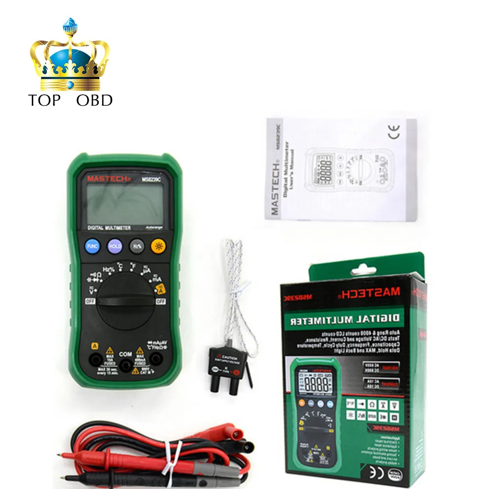 

MASTECH MS8239C Digital Multimeter AC DC Voltage Current Capacitance Frequency Temperature Tester Auto range multimetro 3 3/4