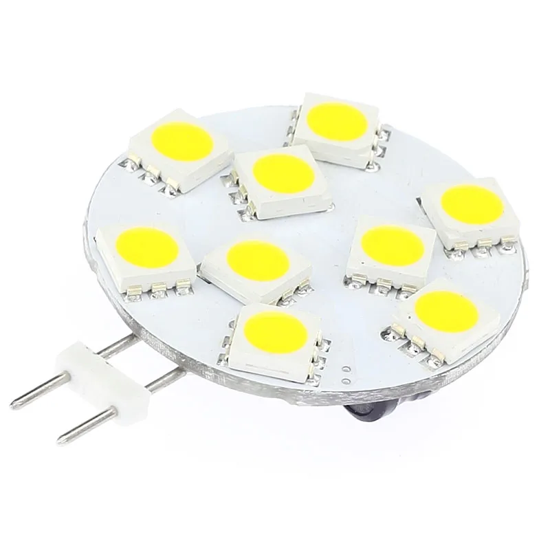 Бесплатная доставка (AC/DC10 30V) G4 Светодиодная лампа 9LED SMD 5050 12VAC/12VDC/24VDC/24VAC 180 198LM белый
