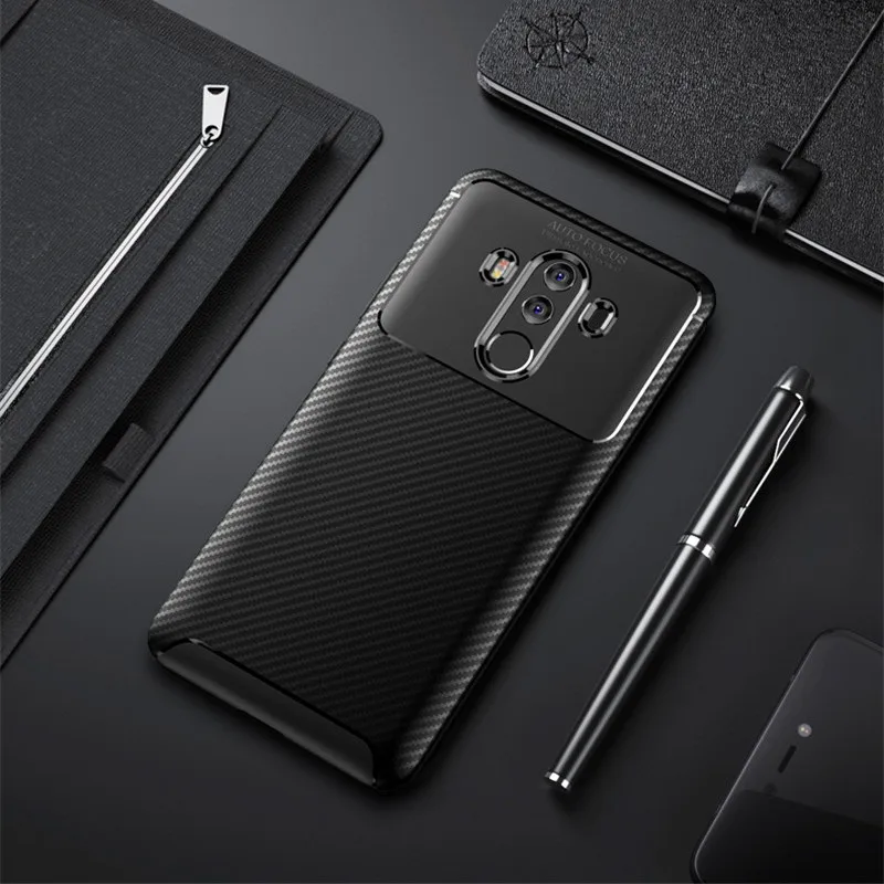 Чехол из углеродного волокна для Huawei Mate 10 Porsche дизайнерский чехол с алмазной