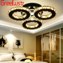 Современная кольца хрустальная люстра светильник ing 5/3 кольцевых заводных люстры потолочный светильник для гостиной светодиодный Luminaria с украшением в виде кристаллов светильник настенные светильники