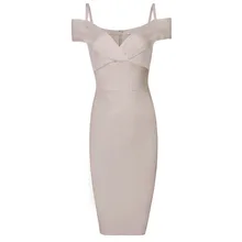 Бежевые, черные с открытыми плечами на бретельках пикантные женские пикантные облегающее Бандажное платье+ костюм