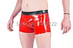 Для мужчин красный латекс шорты-боксеры для человека 100% ручной работы резиновая трусики плюс Размеры Лидер продаж настроить сервис