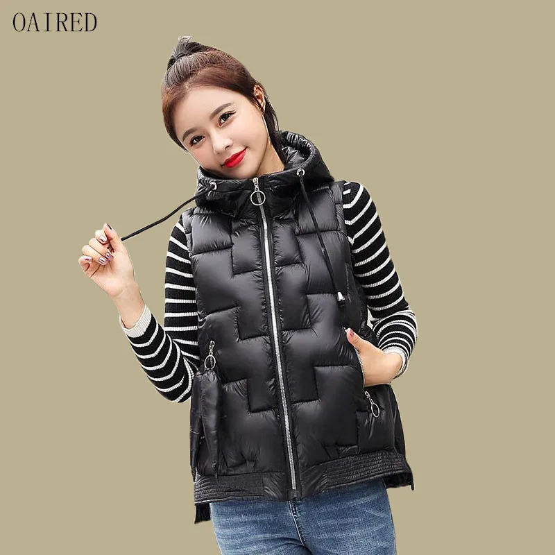 Black Sleeveless Women Vests New 2019 Waistcoat Women Jacket And Coat Short Slim Thickening Warm Coats Female Vest