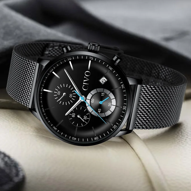 Relogio Masculino CIVO спортивные военные кварцевые наручные часы мужские водонепроницаемые часы с хронографом лучший бренд класса люкс Erkek Kol Saati