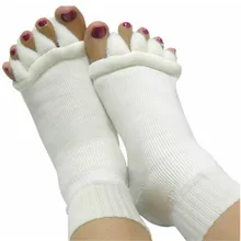 1 Pair font b Fitness b font Massage Separator Five Toe Yoga Socks White Sleeping Fingers