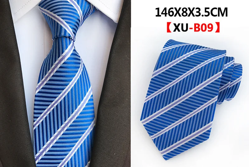 Классический Пейсли шелковый галстук Модные мужские галстуки для свадьба галстук-бабочка роскошный клетчатый полосатый галстук - Цвет: XU-B09
