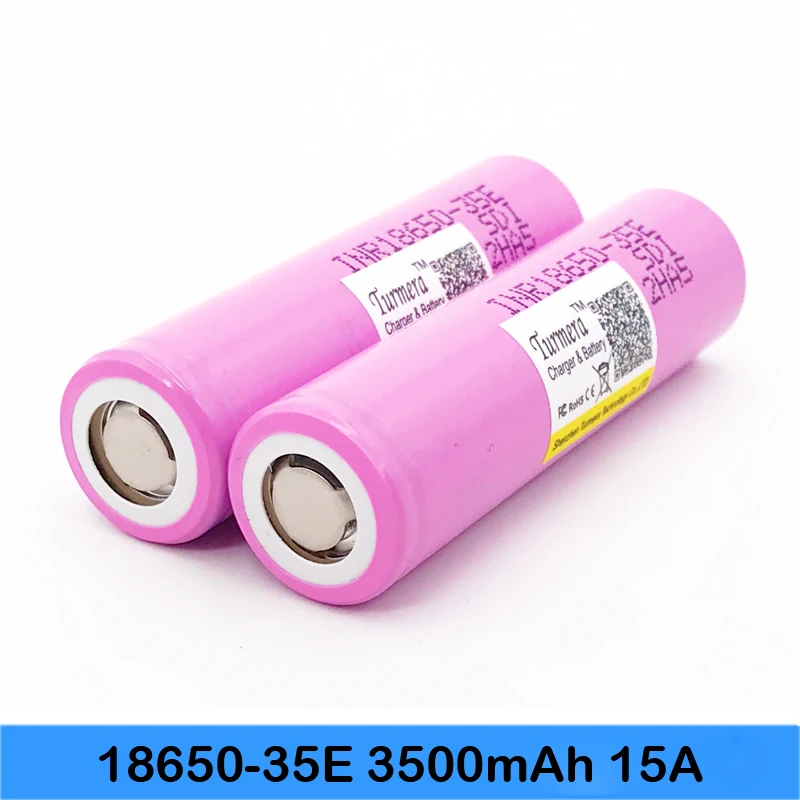 inr18650 35e Turmera For samsung 18650 3500mAh 15A discharge INR18650 35E 18650 Li-ion battery 3.7v rechargable Battery inr18650 35e Turmera For samsung 18650 3500mAh 15A discharge INR18650 35E 18650 Li-ion battery 3.7v rechargable Battery