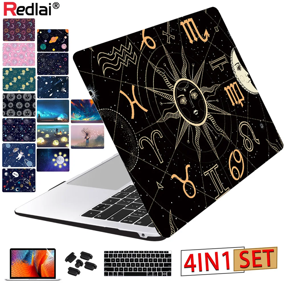 Чехол Sun Moon для MacBook Air Pro Retina жесткий пластиковый чехол с принтом 11 12 13 15 16 дюймов
