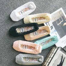 Женские кружевные носки из бамбукового волокна, невидимые носки, противоскользящие летние тапочки высокого качества, женские носки