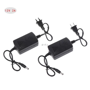 

Power Supply AC DC Charger Adapter 12V 2A EU US Plug for LED Monitor CCTV CCD Security Camera