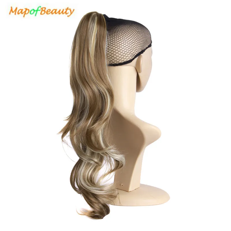 MapofBeauty 20 &quotДлинные коготь клип конский хвост Омбре волосы поддельные Накладные