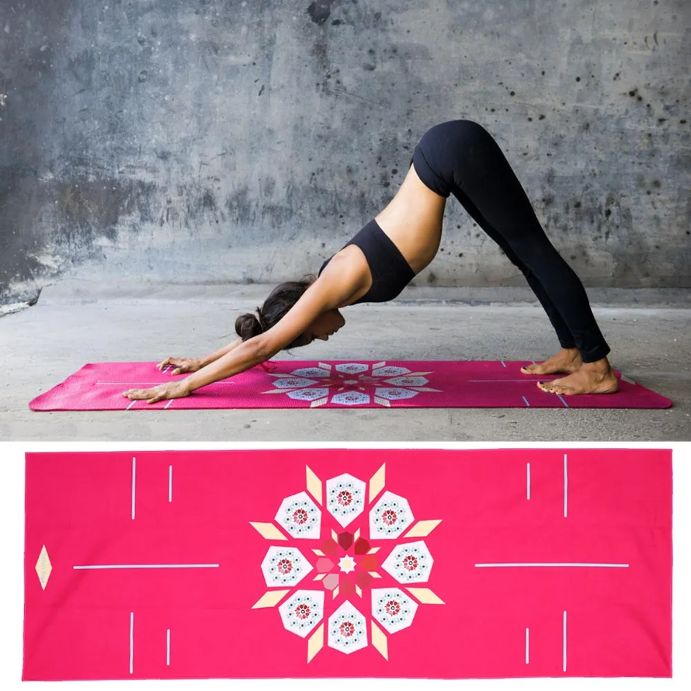 

Bohemian style Yoga Mat with Bag No Slip Gym Exercise Pilates Portable Training Cover Blanket Soft Towel