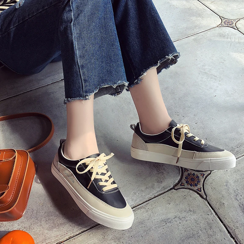

2019 Star Women Canvas Breathable Runway Flats Female Soft Sole Platform Krasovki Vulcanize Sneaker Tenis Feminino Simple Shoes