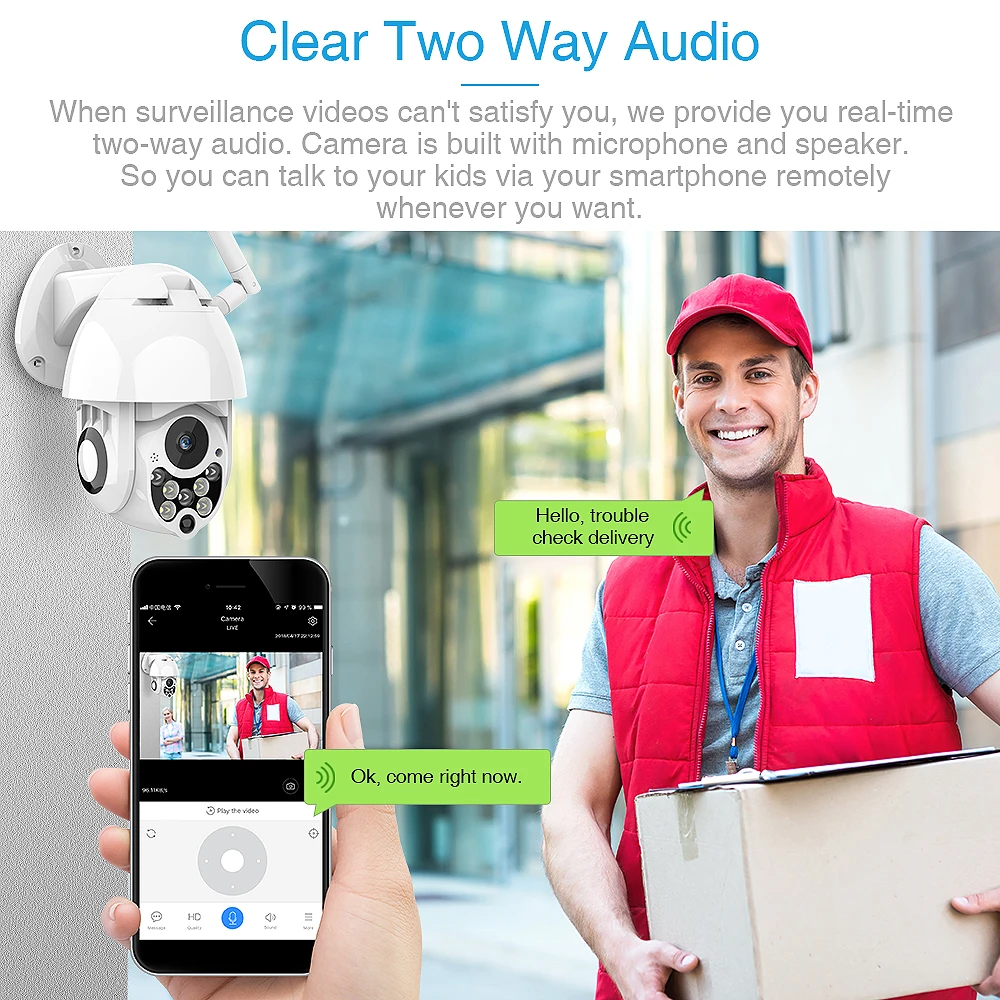  YCC365 1080P 2.0MP Waterproof IP Camera Outdoor Camera WiFi CCTV Camera wireless Auto Tracking Nigh - 33021136213