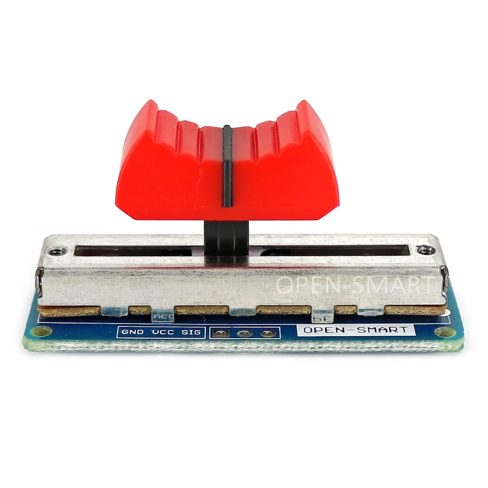 

OPEN-SMART Slide Potentiometer Sensor Module Breakout Board Great for Amplifier DIY Light and Volume Control for Arduino - Red