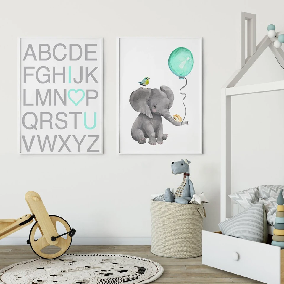 elephant wall art nursery