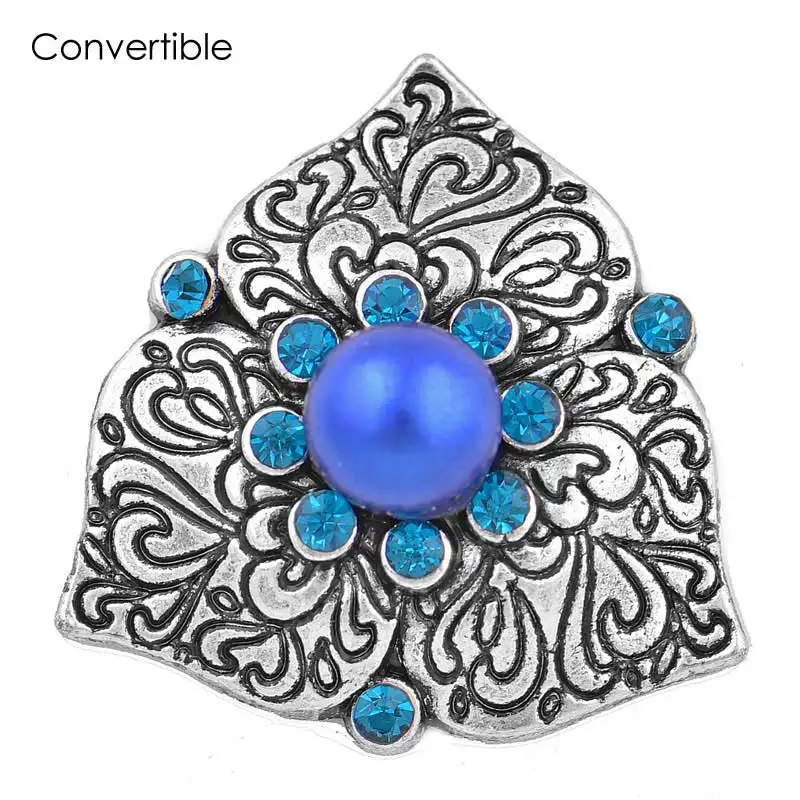 Rivca convertible Pearl Cameo Rhinestone brooches for Women