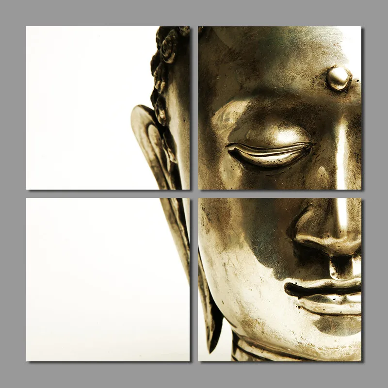 Modern Retro Religion for living room Decoration Gold Buddha Canvas