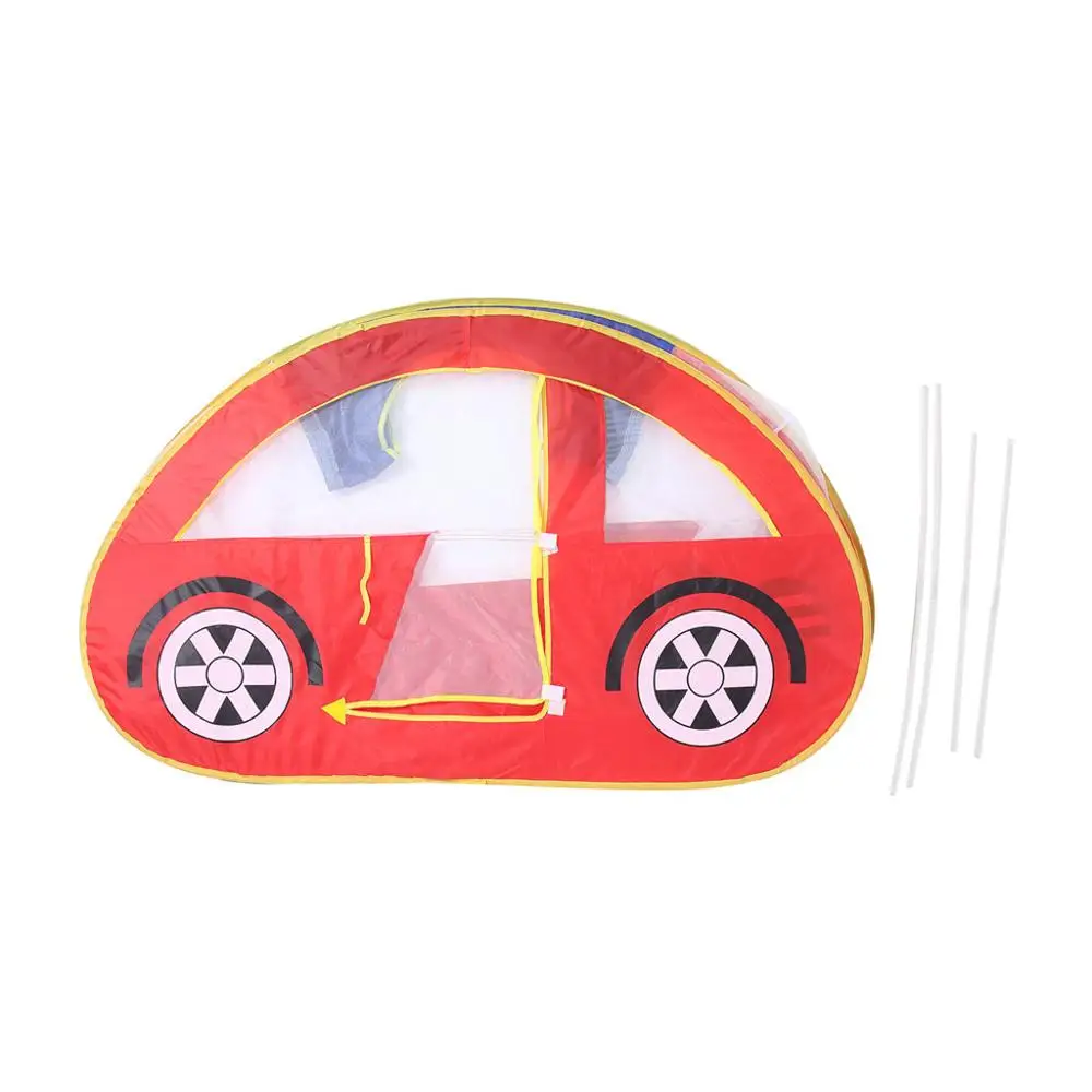 Складные дети играть красный автомобиль палатка в/открытый игрушечный дом мальчики девочки - Цвет: A
