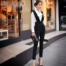 Dabuwawa fall 2016 new korean slim waisted trousers fashion big sizes high waisted office overalls women PINK DOLL