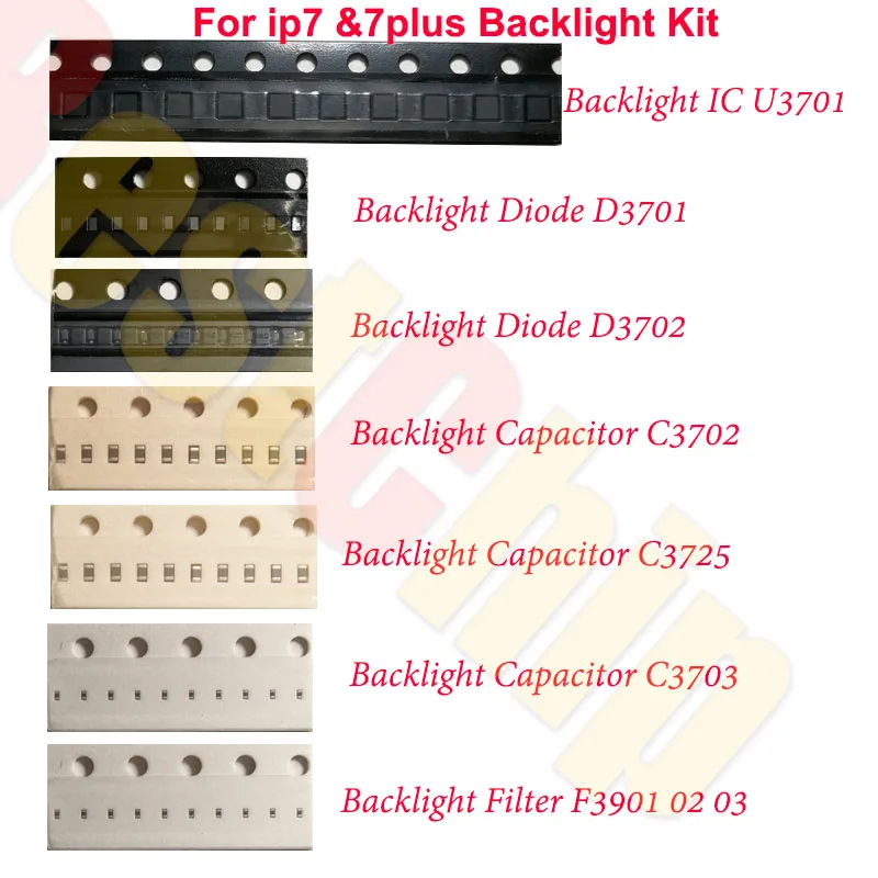 3 компл./лот U3701 D3701 D3702 C3702 C3725 C3703 микросхема диода конденсатор с алюминиевой крышкой для iphone 7/7 plus тусклый без драйвер светодиодной подсветки исправить комплект